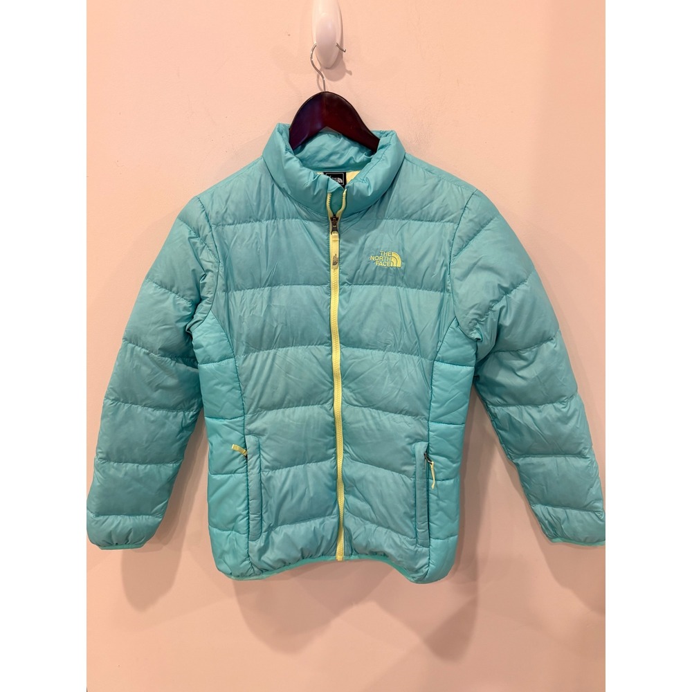 The North Face Girls XL 18 Aconcagua Down Puffer Jacket Turquoise Blue CHQ7i